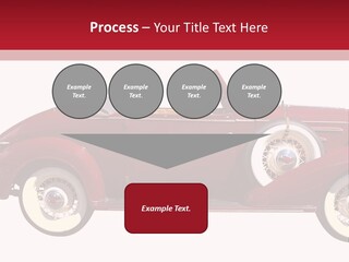1936 Vintage Convertible Isolated With Clipping Path PowerPoint Template