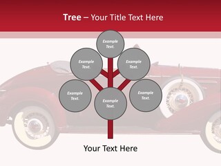 1936 Vintage Convertible Isolated With Clipping Path PowerPoint Template