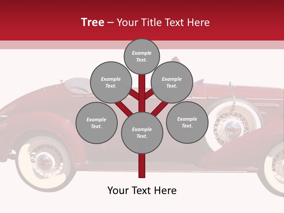 1936 Vintage Convertible Isolated With Clipping Path PowerPoint Template