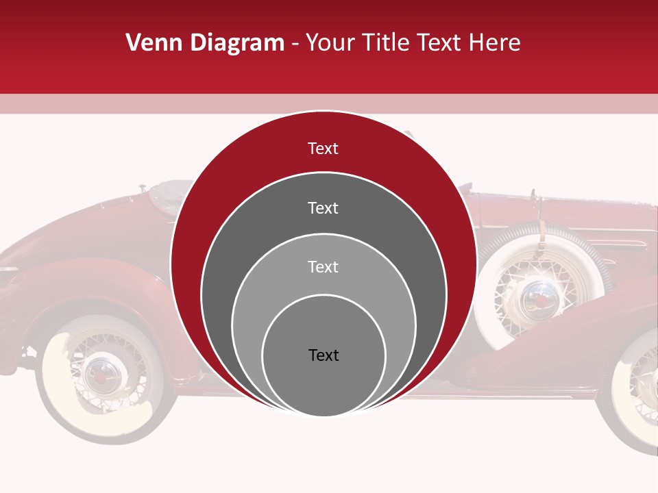 1936 Vintage Convertible Isolated With Clipping Path PowerPoint Template
