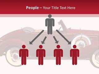 1936 Vintage Convertible Isolated With Clipping Path PowerPoint Template