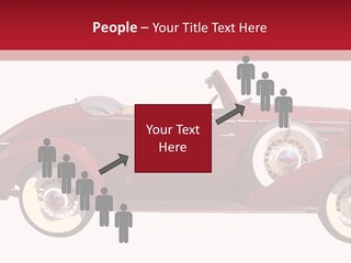 1936 Vintage Convertible Isolated With Clipping Path PowerPoint Template