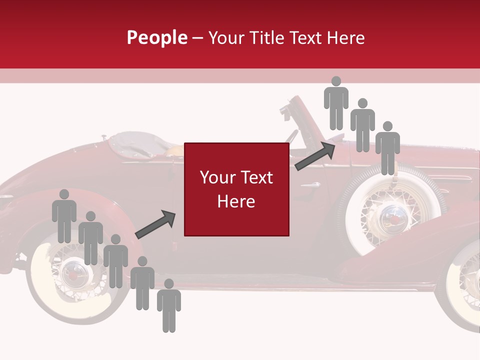 1936 Vintage Convertible Isolated With Clipping Path PowerPoint Template