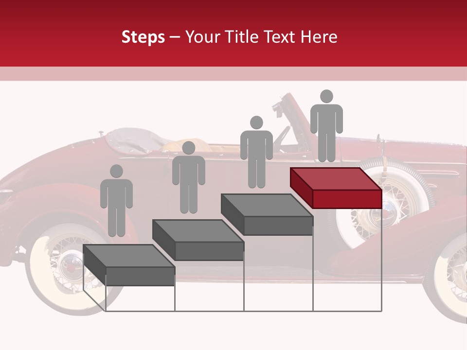1936 Vintage Convertible Isolated With Clipping Path PowerPoint Template