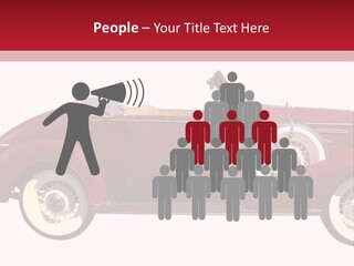 1936 Vintage Convertible Isolated With Clipping Path PowerPoint Template