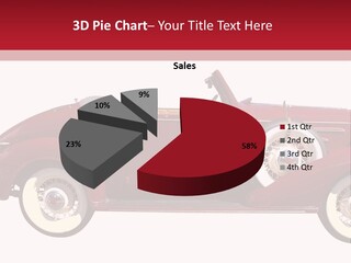 1936 Vintage Convertible Isolated With Clipping Path PowerPoint Template