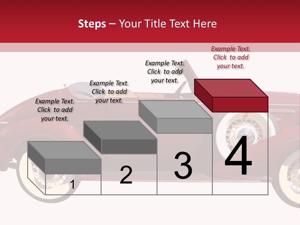 1936 Vintage Convertible Isolated With Clipping Path PowerPoint Template