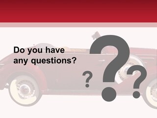 1936 Vintage Convertible Isolated With Clipping Path PowerPoint Template