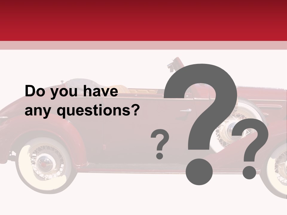 1936 Vintage Convertible Isolated With Clipping Path PowerPoint Template