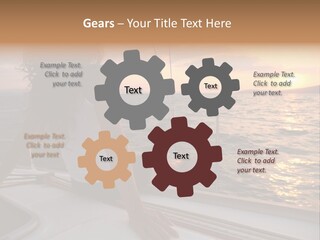 Fresh Green Apple With Water Drops PowerPoint Template