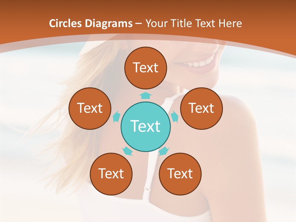 Windmill On Santorini Island, Greece PowerPoint Template