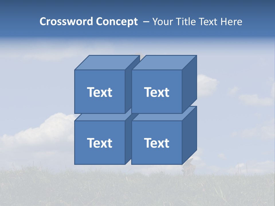 Boy Running On Green Meadow PowerPoint Template