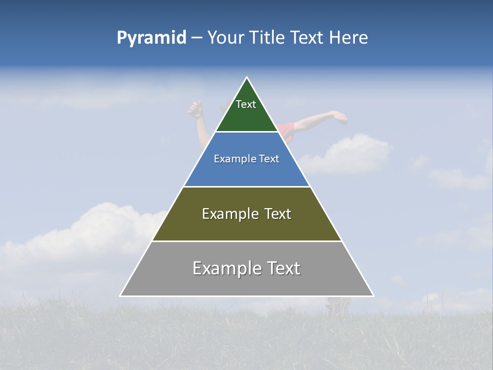 Boy Running On Green Meadow PowerPoint Template