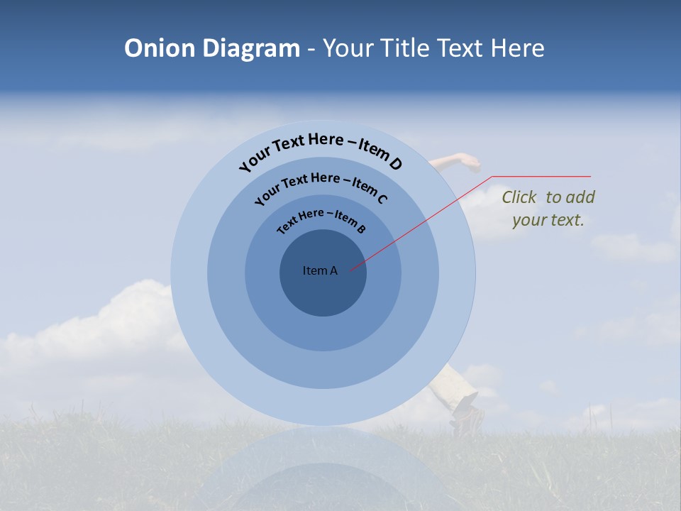 Boy Running On Green Meadow PowerPoint Template