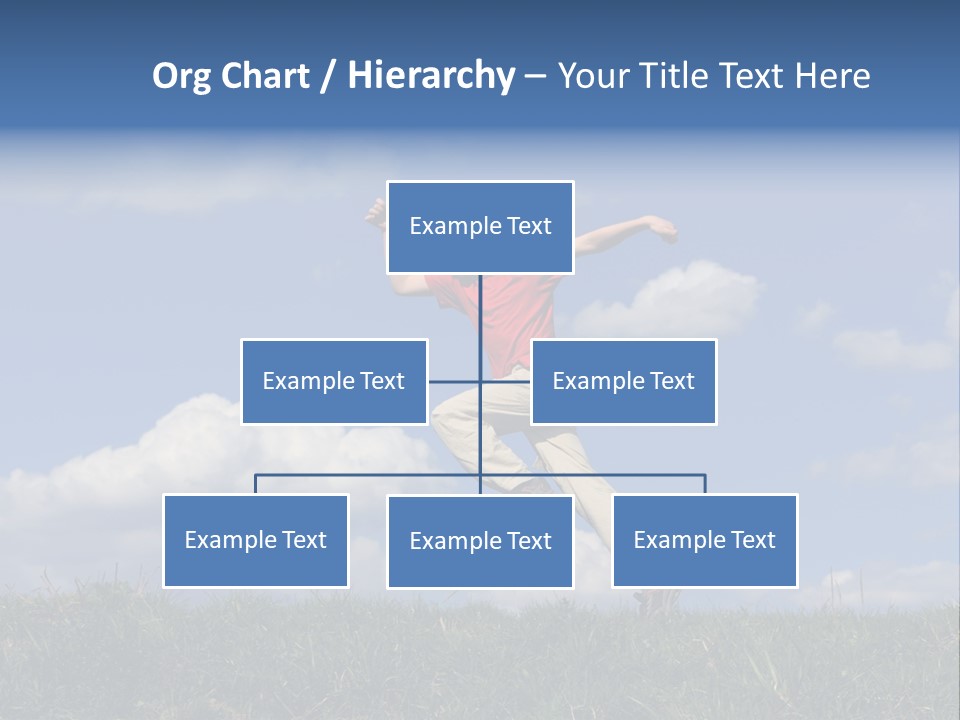 Boy Running On Green Meadow PowerPoint Template