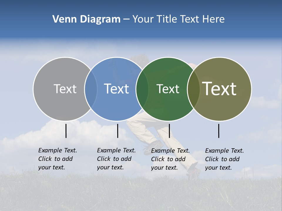 Boy Running On Green Meadow PowerPoint Template