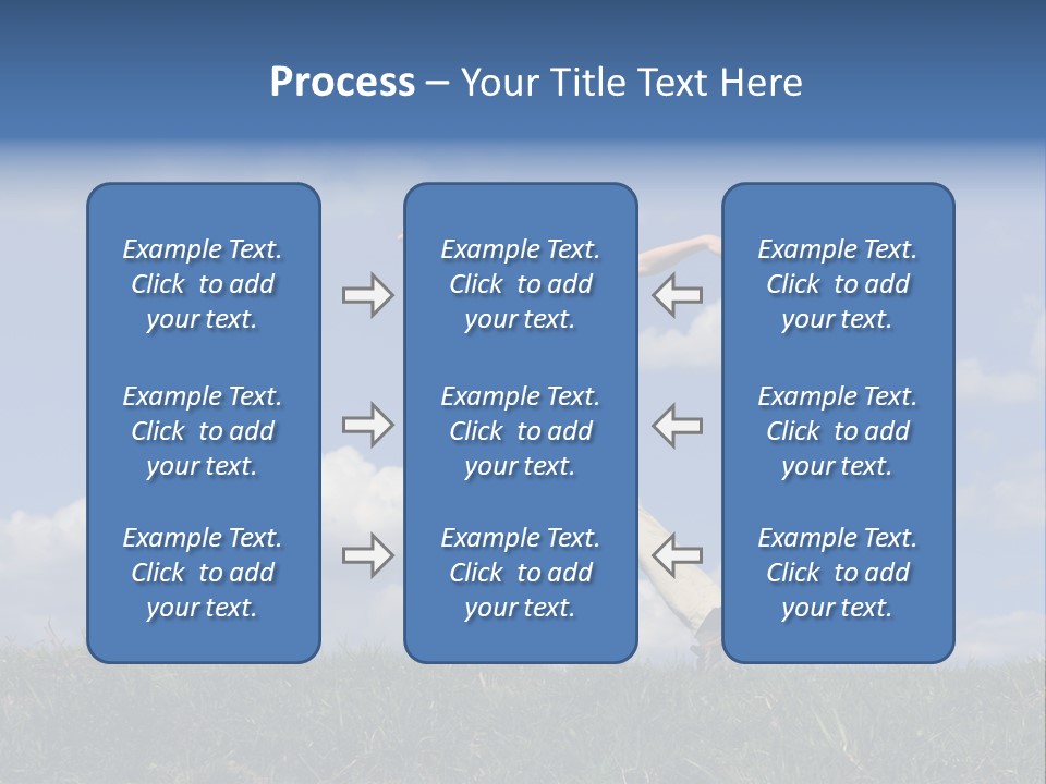 Boy Running On Green Meadow PowerPoint Template