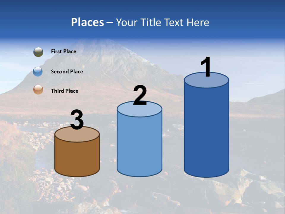The Peak Of Buachaille Etive Mor Above River Coupall PowerPoint Template