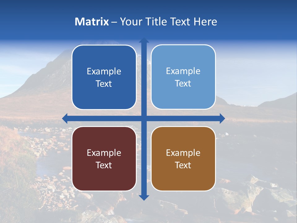 The Peak Of Buachaille Etive Mor Above River Coupall PowerPoint Template