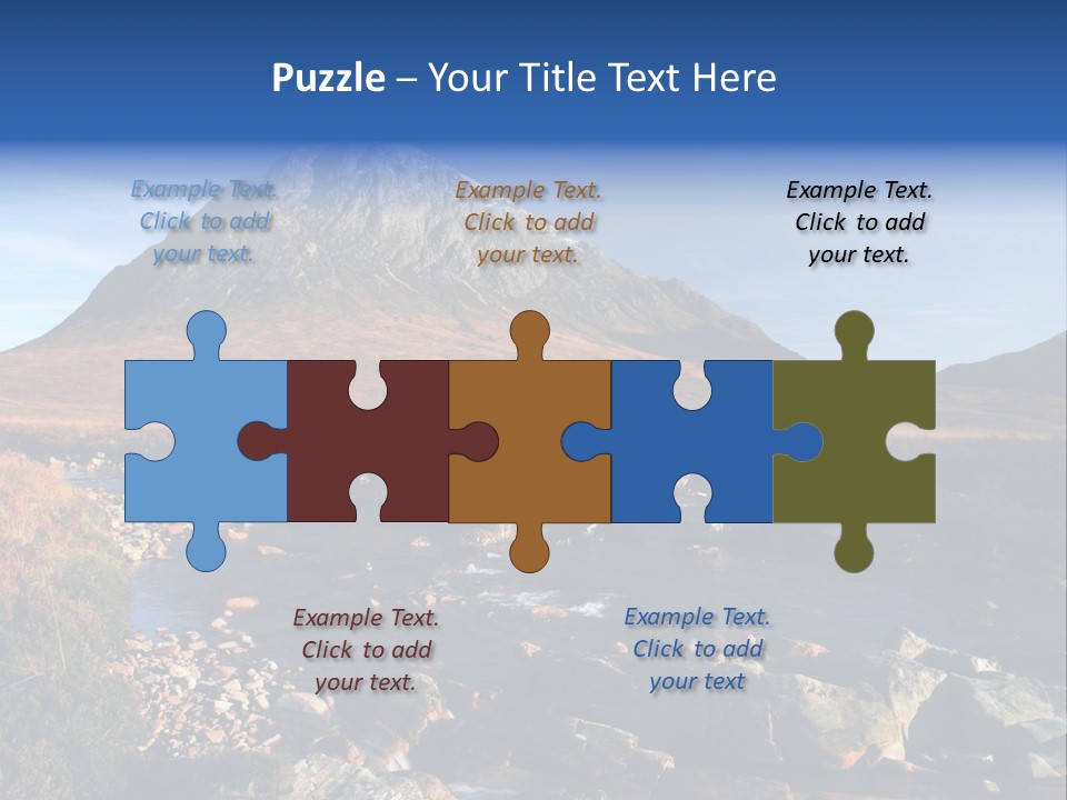 The Peak Of Buachaille Etive Mor Above River Coupall PowerPoint Template