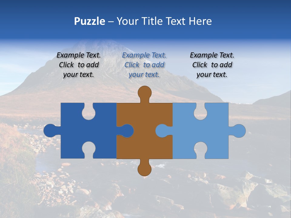 The Peak Of Buachaille Etive Mor Above River Coupall PowerPoint Template