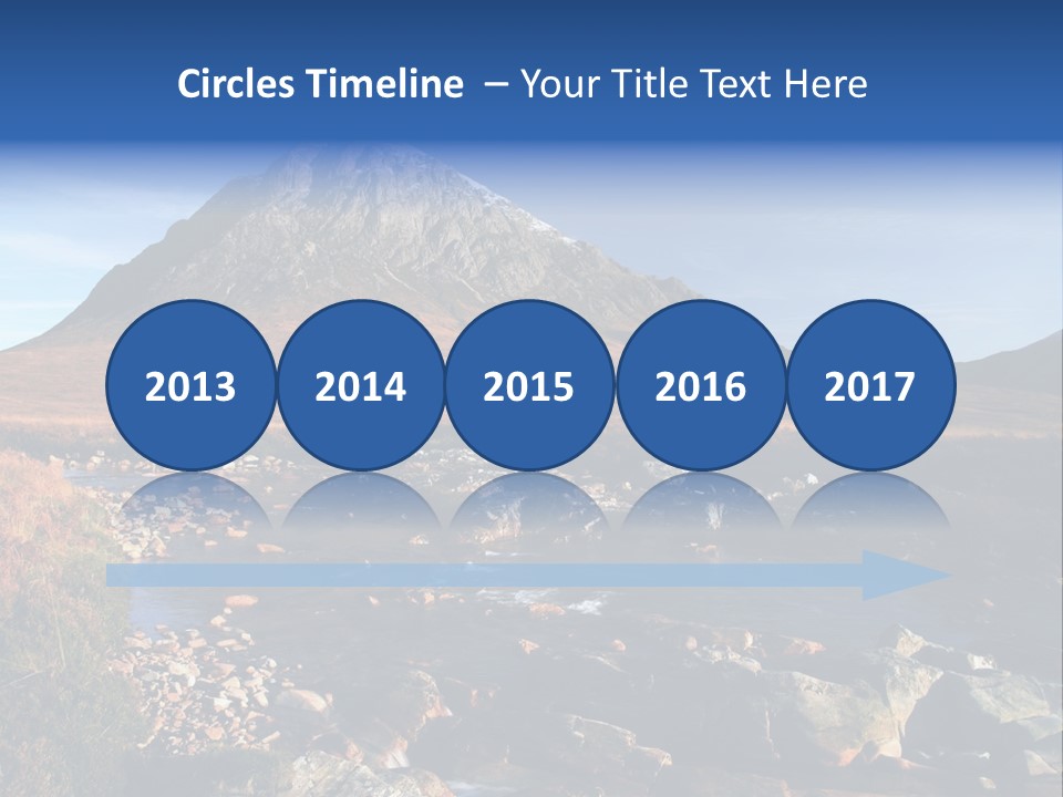 The Peak Of Buachaille Etive Mor Above River Coupall PowerPoint Template