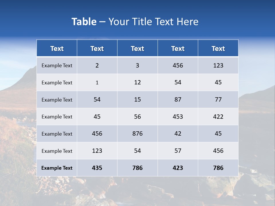 The Peak Of Buachaille Etive Mor Above River Coupall PowerPoint Template