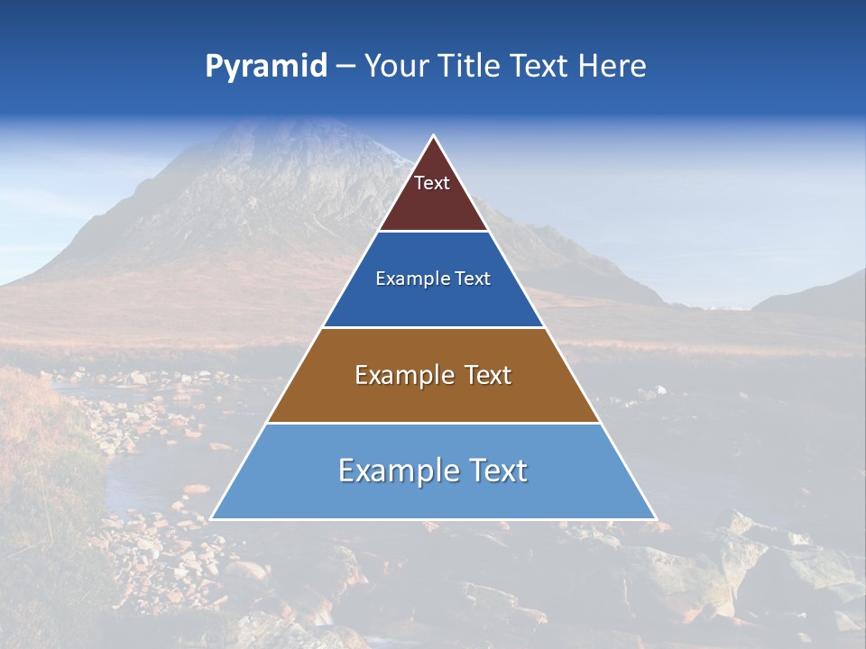 The Peak Of Buachaille Etive Mor Above River Coupall PowerPoint Template