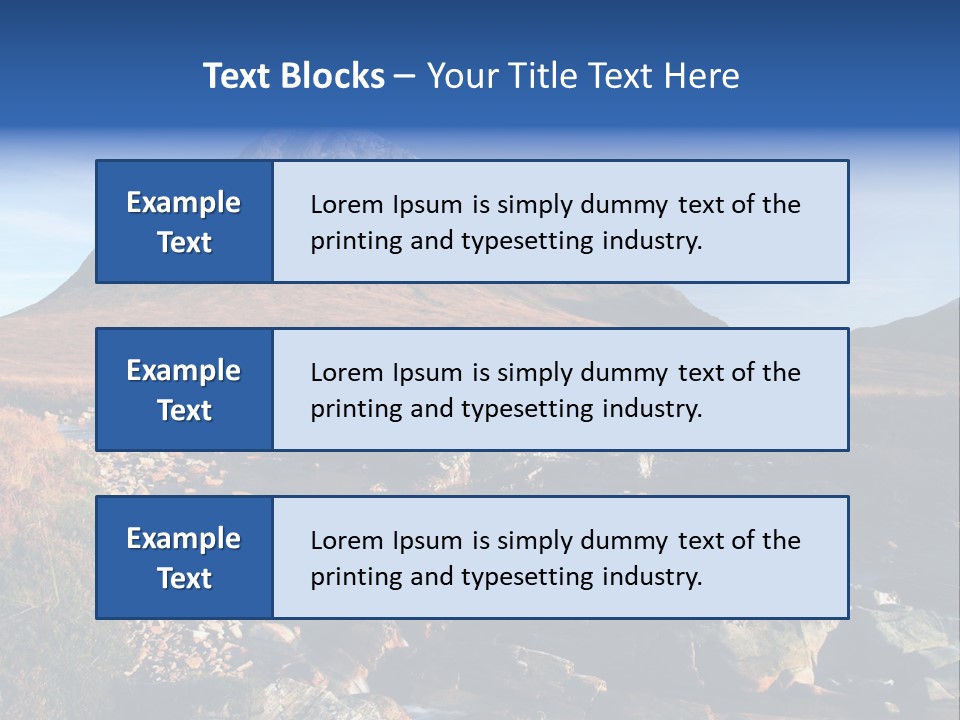 The Peak Of Buachaille Etive Mor Above River Coupall PowerPoint Template