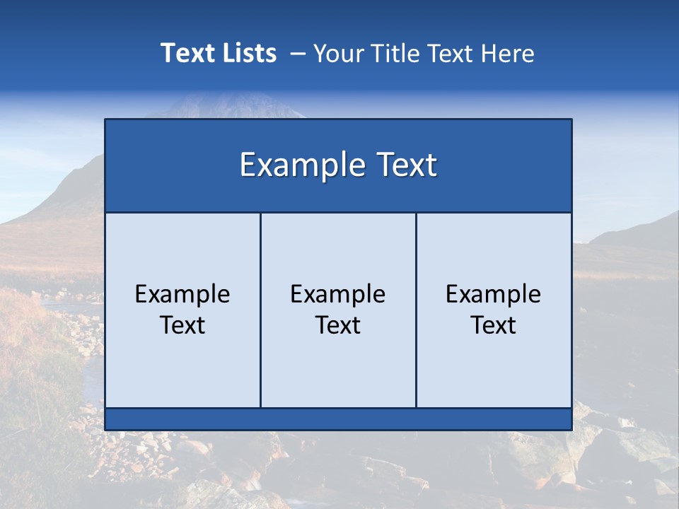 The Peak Of Buachaille Etive Mor Above River Coupall PowerPoint Template