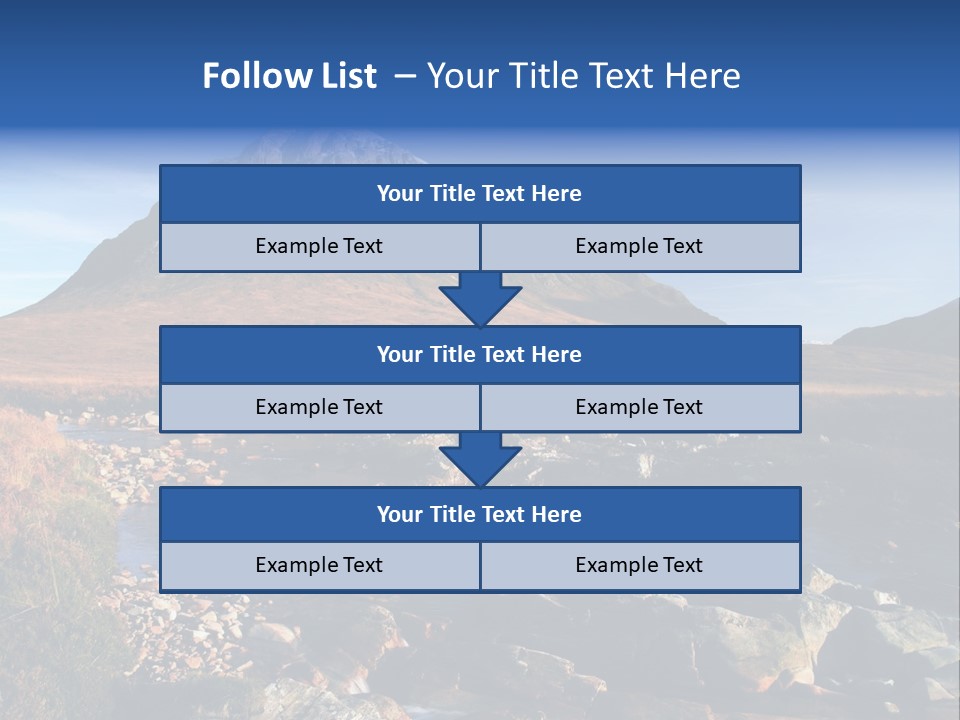The Peak Of Buachaille Etive Mor Above River Coupall PowerPoint Template