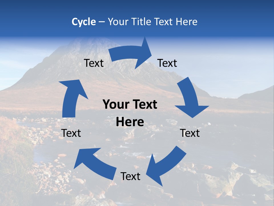 The Peak Of Buachaille Etive Mor Above River Coupall PowerPoint Template