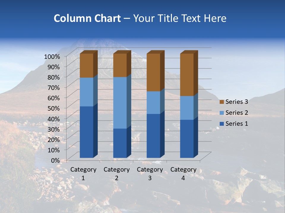 The Peak Of Buachaille Etive Mor Above River Coupall PowerPoint Template