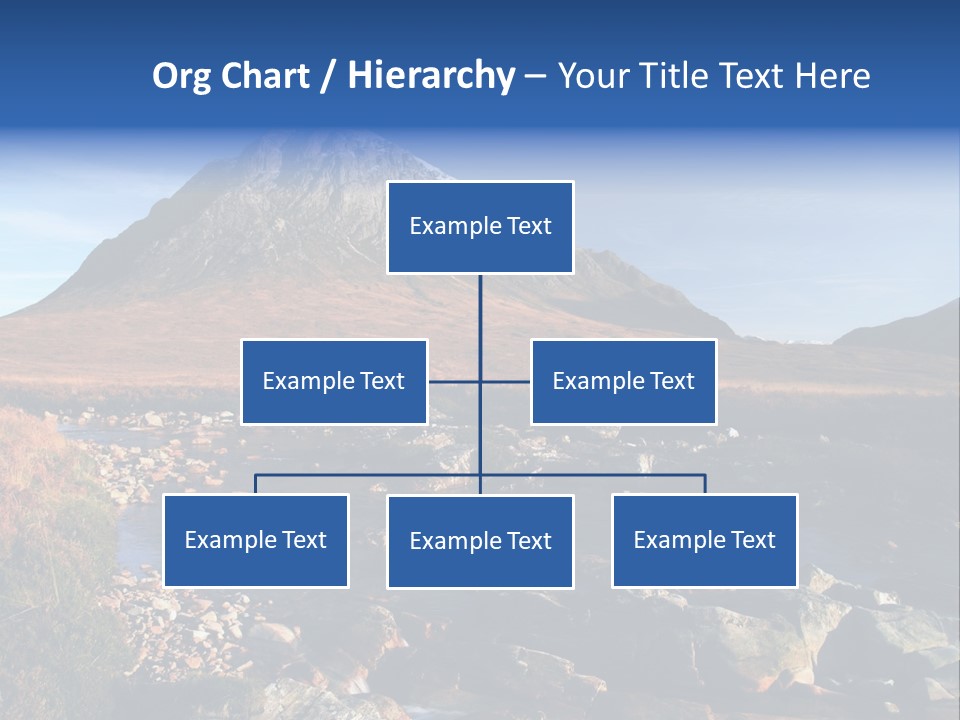 The Peak Of Buachaille Etive Mor Above River Coupall PowerPoint Template