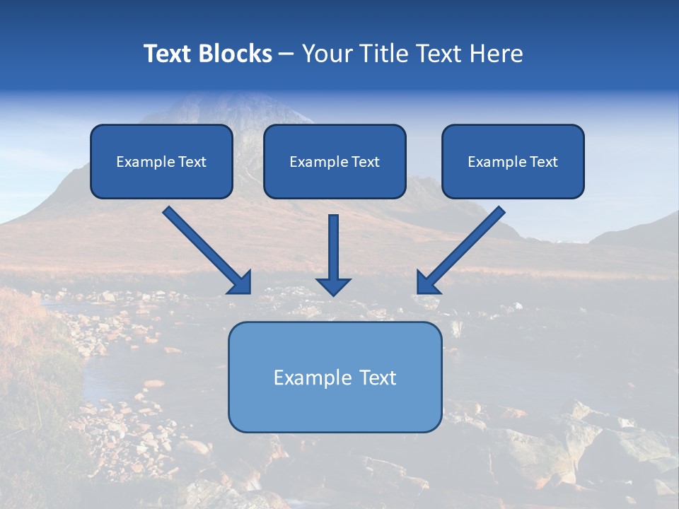 The Peak Of Buachaille Etive Mor Above River Coupall PowerPoint Template