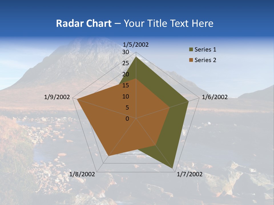 The Peak Of Buachaille Etive Mor Above River Coupall PowerPoint Template
