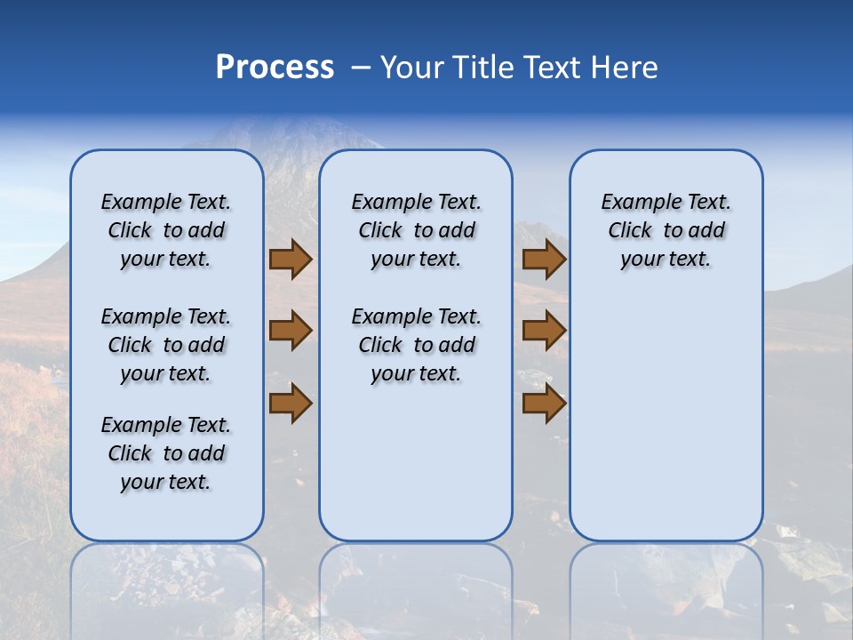 The Peak Of Buachaille Etive Mor Above River Coupall PowerPoint Template