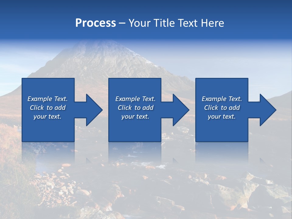 The Peak Of Buachaille Etive Mor Above River Coupall PowerPoint Template