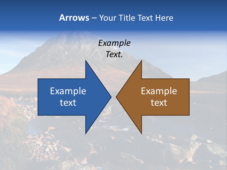 The Peak Of Buachaille Etive Mor Above River Coupall PowerPoint Template