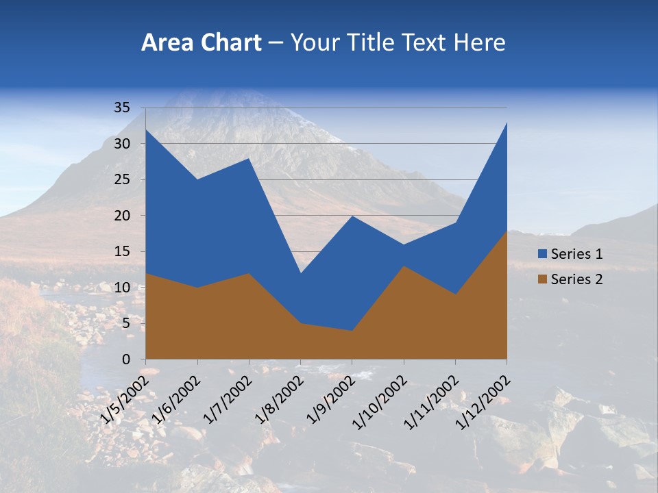 The Peak Of Buachaille Etive Mor Above River Coupall PowerPoint Template
