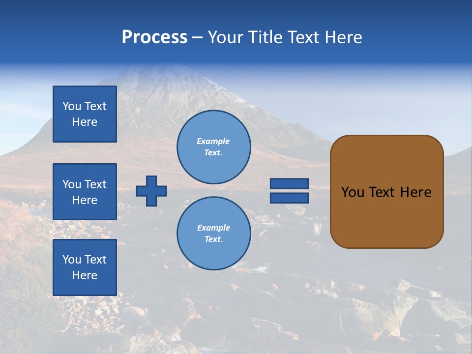 The Peak Of Buachaille Etive Mor Above River Coupall PowerPoint Template
