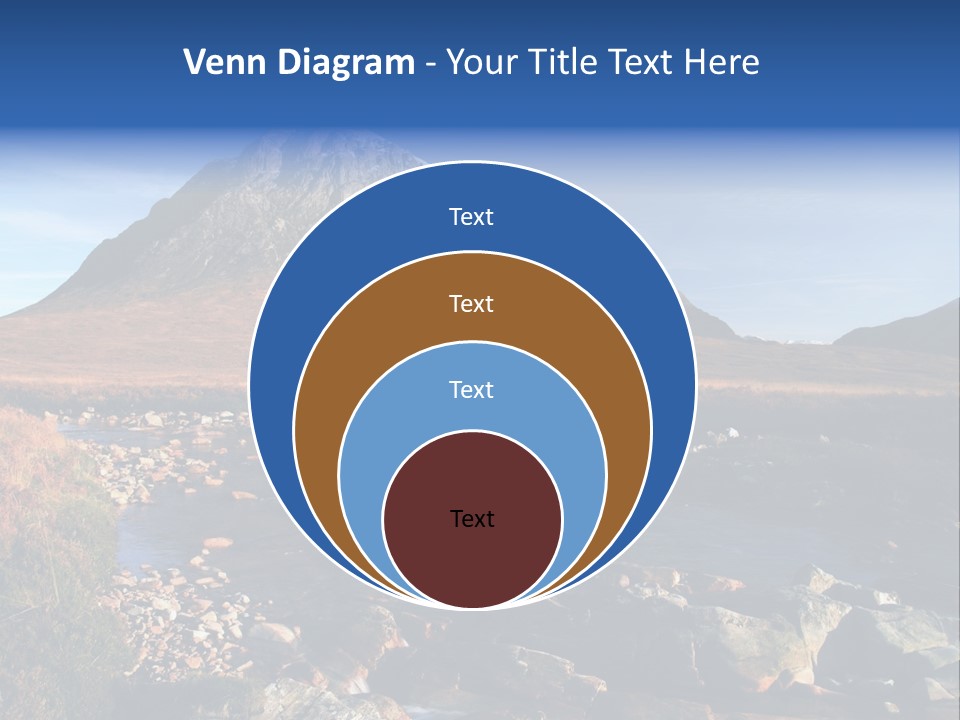 The Peak Of Buachaille Etive Mor Above River Coupall PowerPoint Template