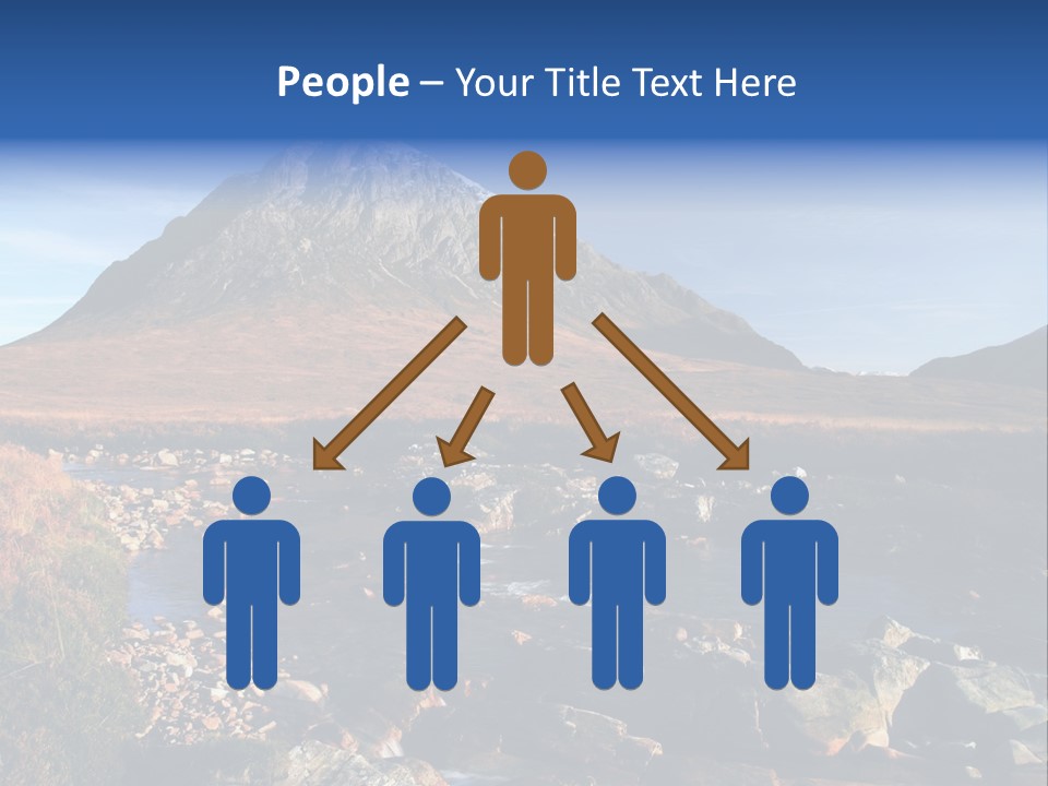 The Peak Of Buachaille Etive Mor Above River Coupall PowerPoint Template