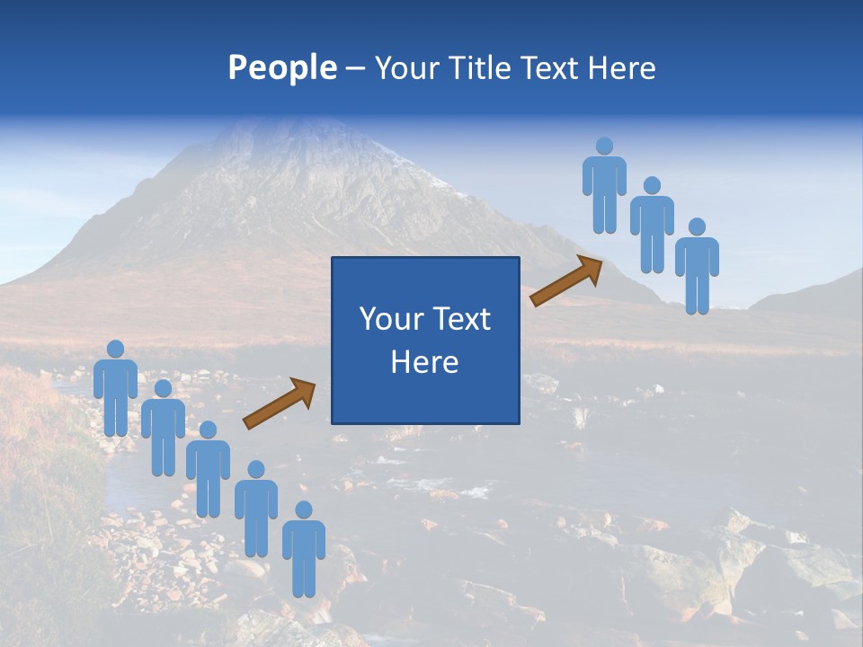 The Peak Of Buachaille Etive Mor Above River Coupall PowerPoint Template