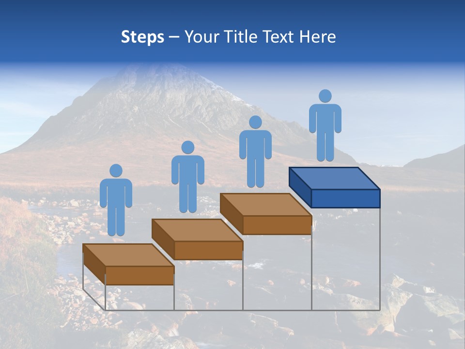 The Peak Of Buachaille Etive Mor Above River Coupall PowerPoint Template