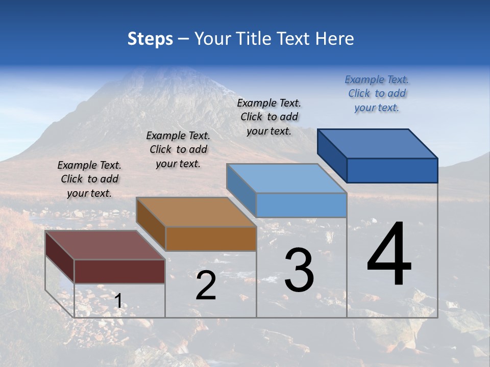 The Peak Of Buachaille Etive Mor Above River Coupall PowerPoint Template