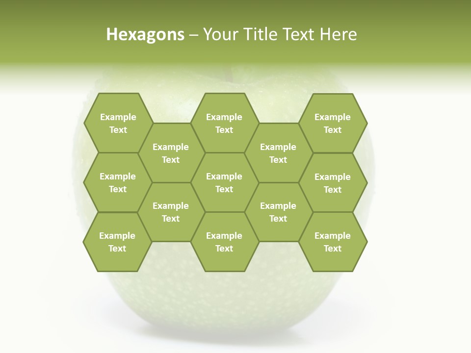 A Green Apple Sitting On Top Of A White Table PowerPoint Template