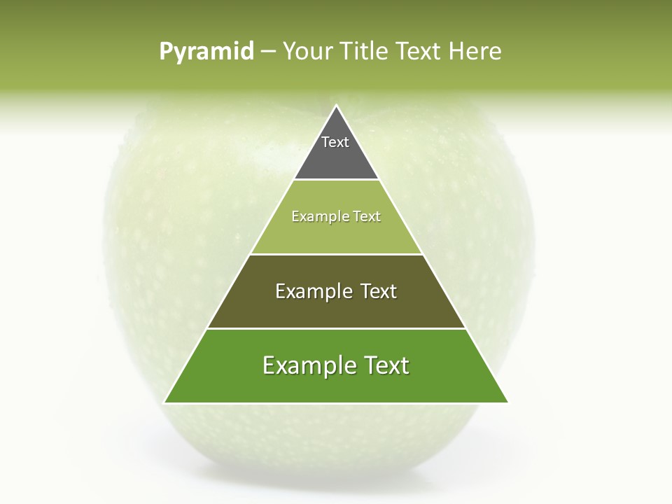 A Green Apple Sitting On Top Of A White Table PowerPoint Template