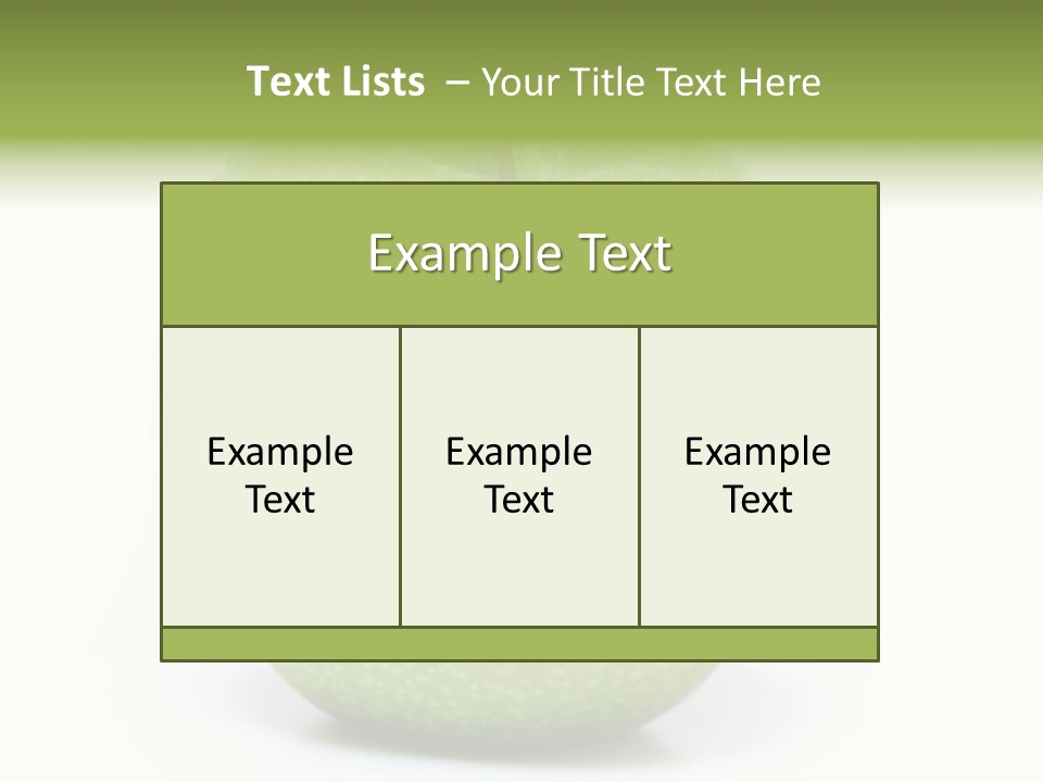 A Green Apple Sitting On Top Of A White Table PowerPoint Template