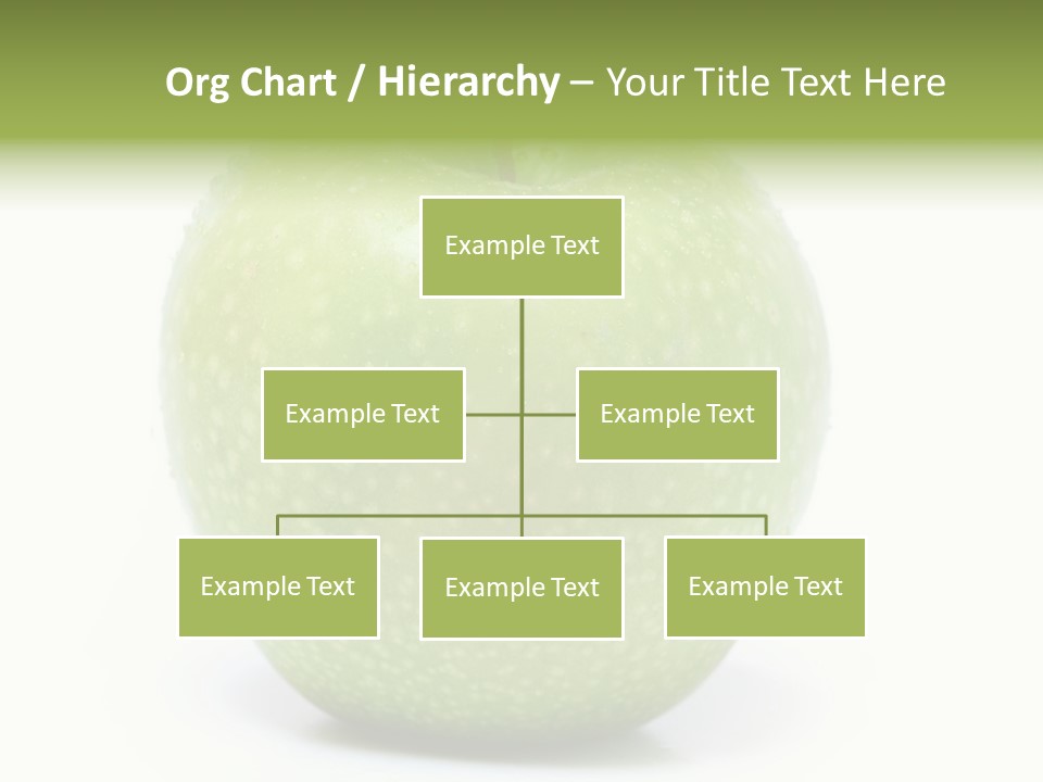 A Green Apple Sitting On Top Of A White Table PowerPoint Template